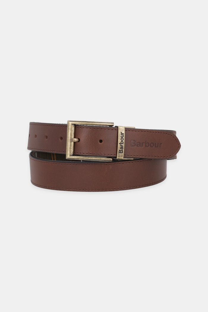Remen Barbour tekstil smeđa MAC0364