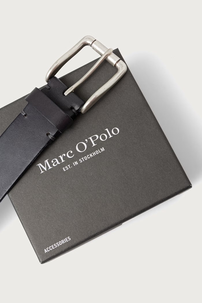 Αξεσουάρ Marc O'Polo Ζώνη ανδρική δερμάτινη 5000006721 σκούρο μπλε