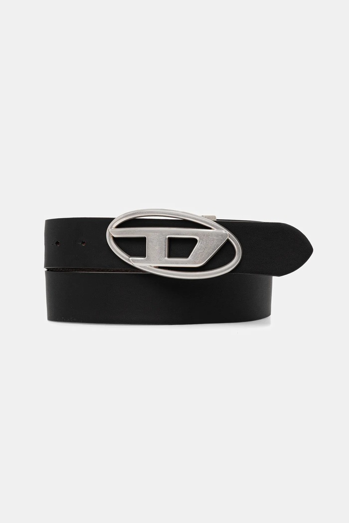 Diesel curea de piele cu două fețe OVAL D LOGO B-1DR REV II X09812.P4420 maro AA00