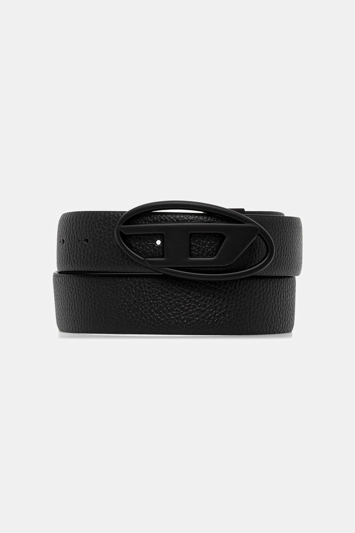 Diesel curea de piele cu două fețe OVAL D LOGO B-1DR REV II negru X09812.P4420