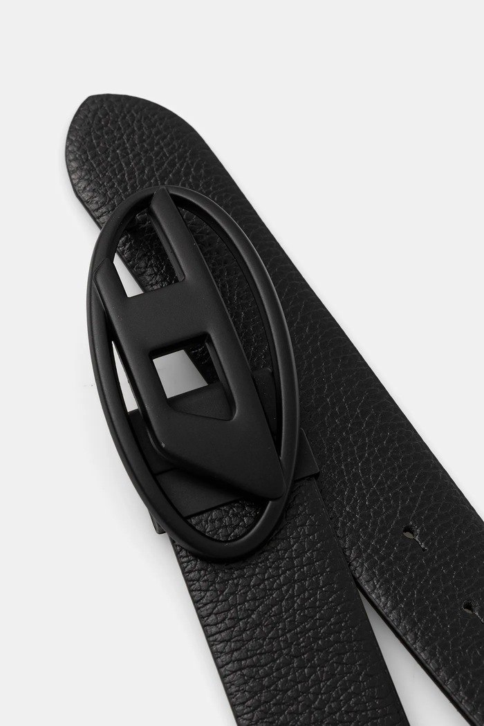 Accesorii Diesel curea de piele cu două fețe OVAL D LOGO B-1DR REV II X09812.P4420 negru