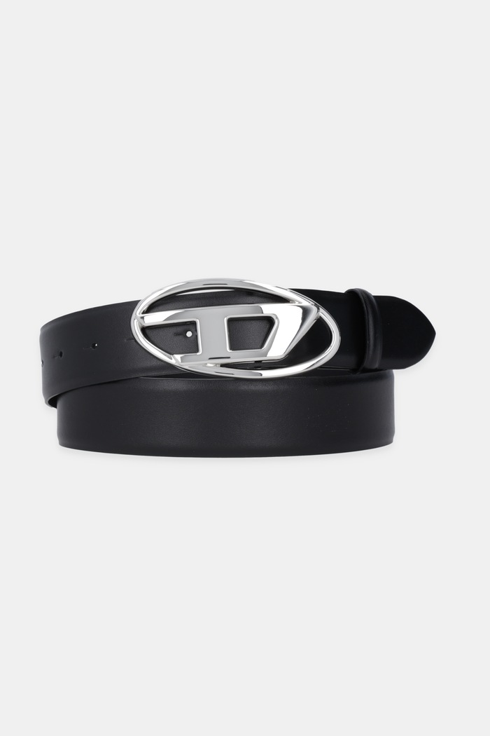 Diesel curea de piele OVAL D LOGO B-1DR Gift Box negru X10133.P6364