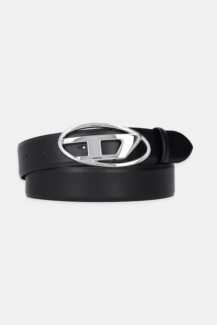 Diesel curea de piele OVAL D LOGO B-1DR Gift Box negru X10133.P6364