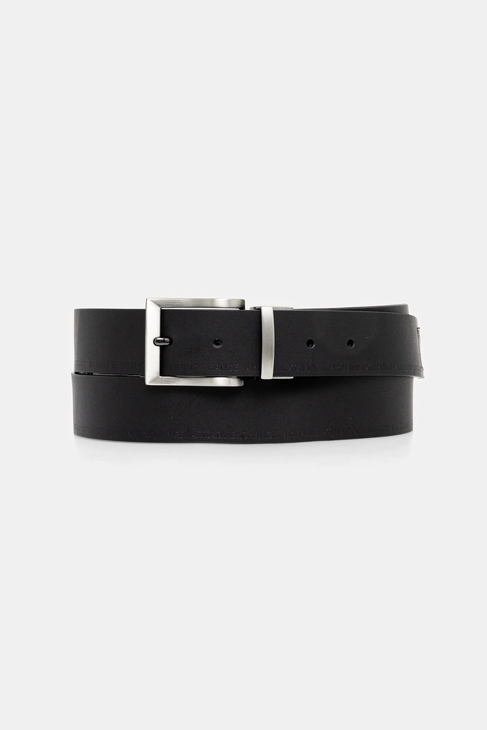 Usnjen dvostranski pas Armani Exchange črna XM000609.AF12708