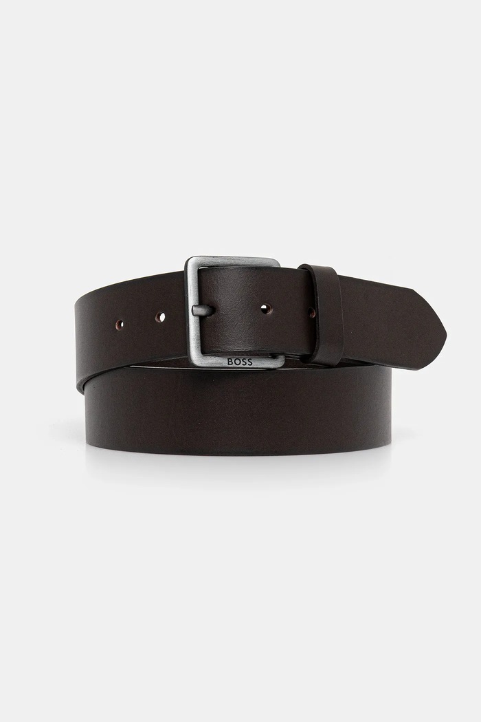 BOSS curea bărbătească din piele Jeeko_Sz40 Planet friendly maro 50541165