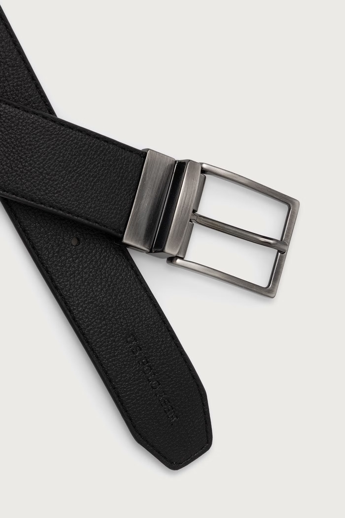 U.S. Polo Assn. Pasek dwustronny męski skórzany DALLAS H35 BONDED WEUDX2644MAJ.005 czarny AA00