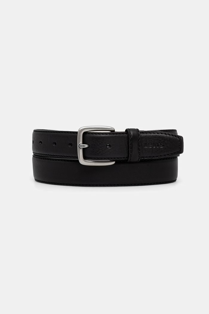 Levi's remen za muškarce kožni FINN FEATHER EDGE crna 007YU