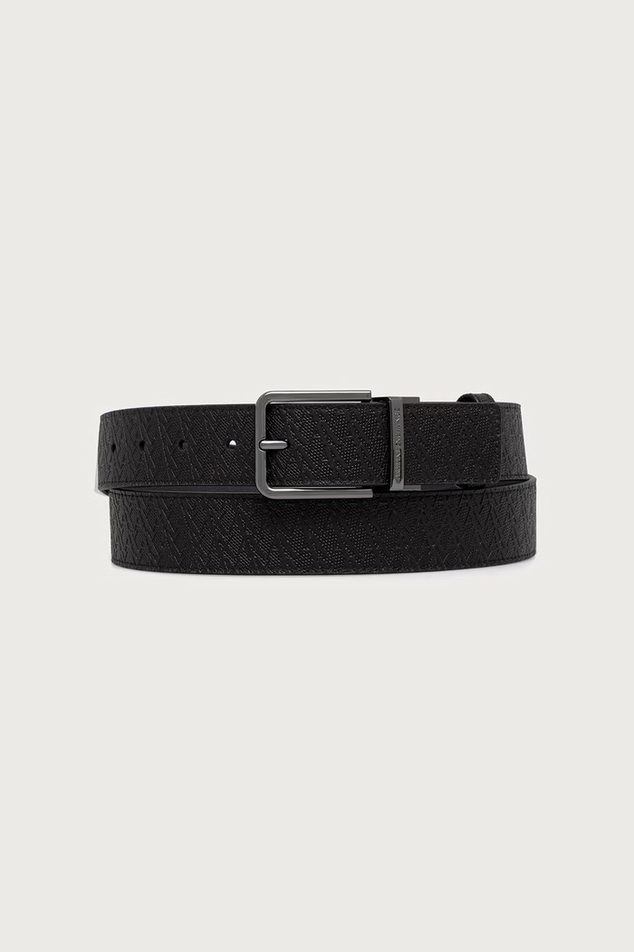 Armani Exchange двусторонний ремень для мужчин из искусственной кожи чёрный XM003184.AF26719.NOS