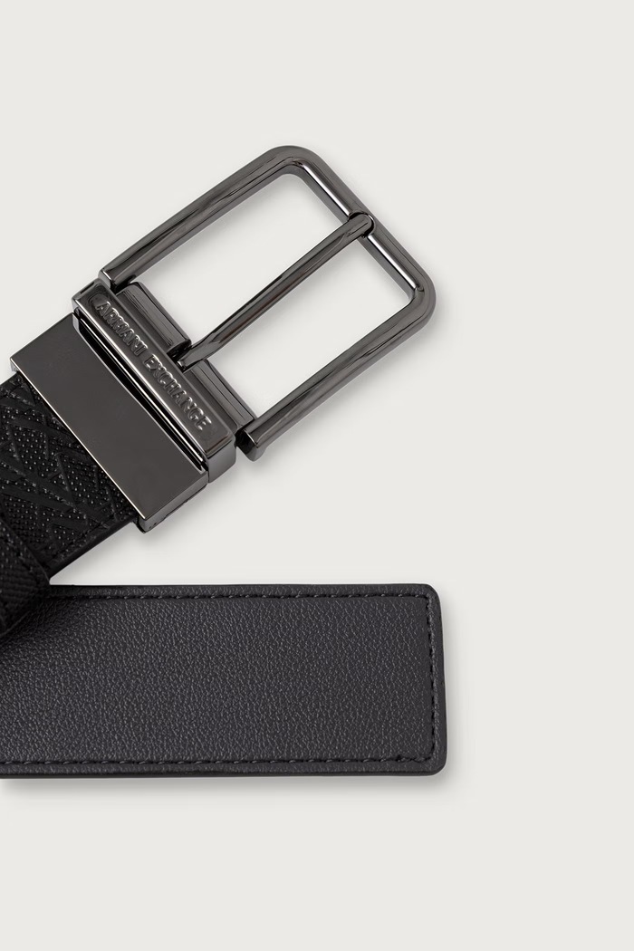 Аксессуары Armani Exchange двусторонний ремень для мужчин из искусственной кожи XM003184.AF26719.NOS чёрный