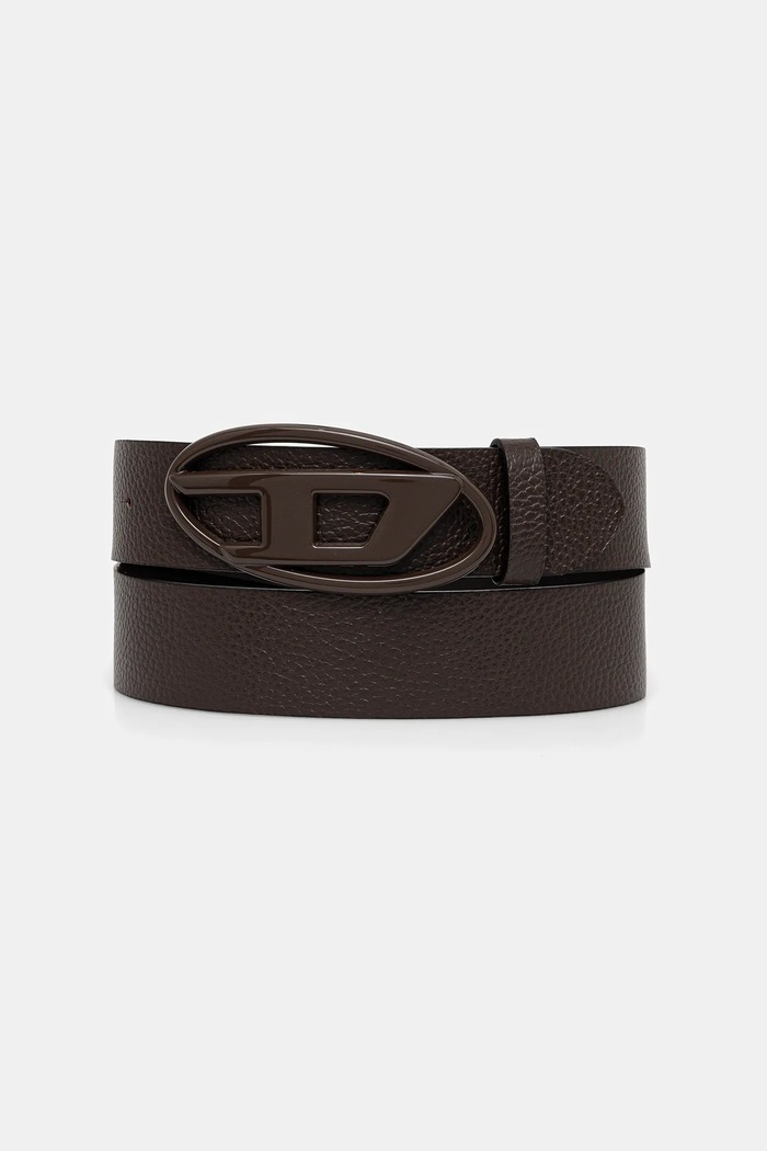 Diesel Curea din piele OVAL D LOGO B-1DR maro X08516.P4231