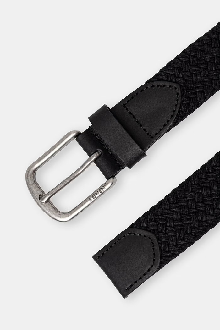 Levi's ιμάντας με βαμβάκι AUSTIN STRETCH WOVEN 005DH μαύρο AA00