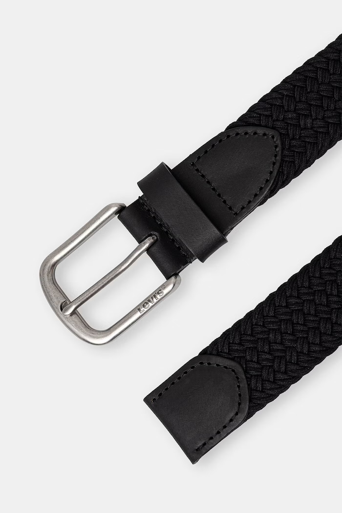 Levi's ιμάντας με βαμβάκι AUSTIN STRETCH WOVEN 005DH μαύρο AA00