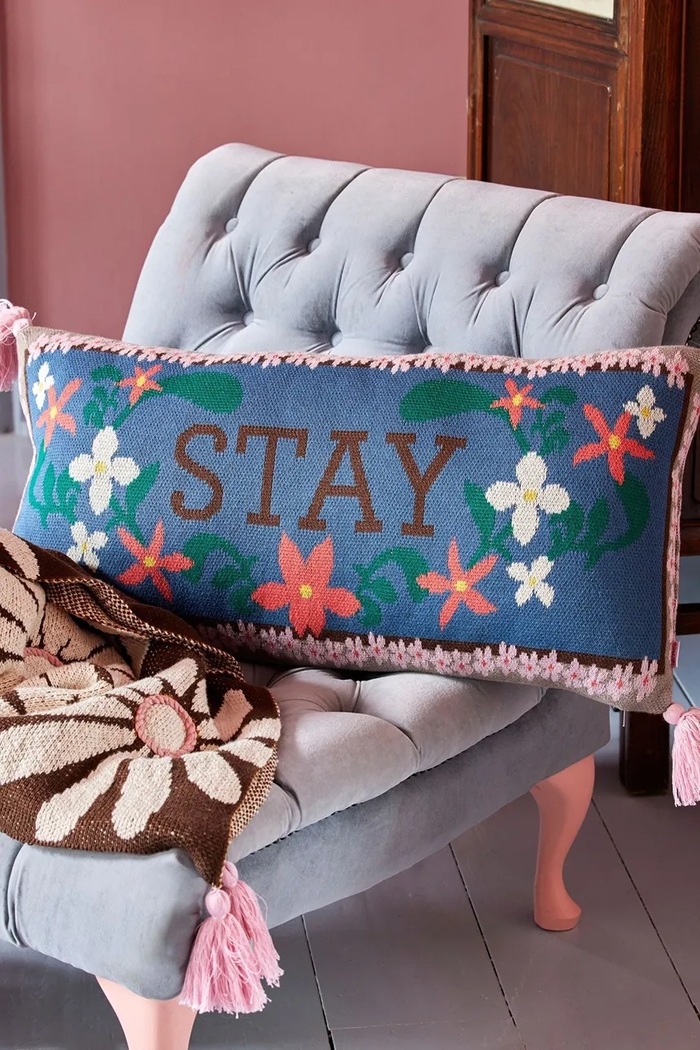 Living și dormitor Rice perna decorativă 35 x 70 cm CSREC.STAY albastru