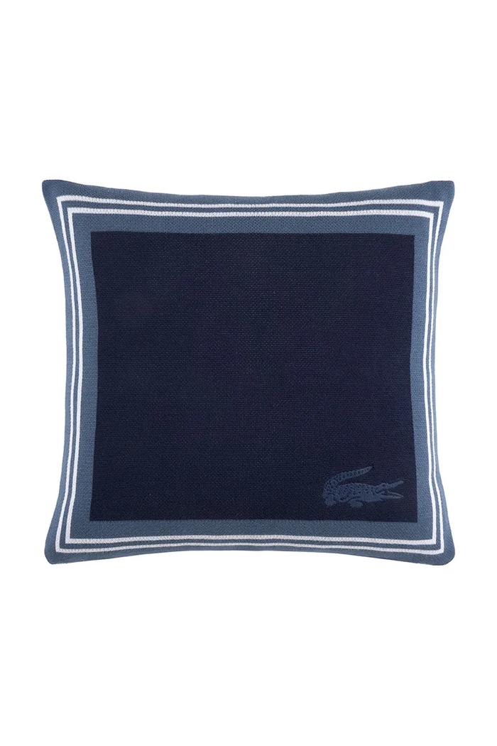 Lacoste poszewka na poduszkę bawełniana L FRAME Marine 45 x 45 cm granatowy 1059166