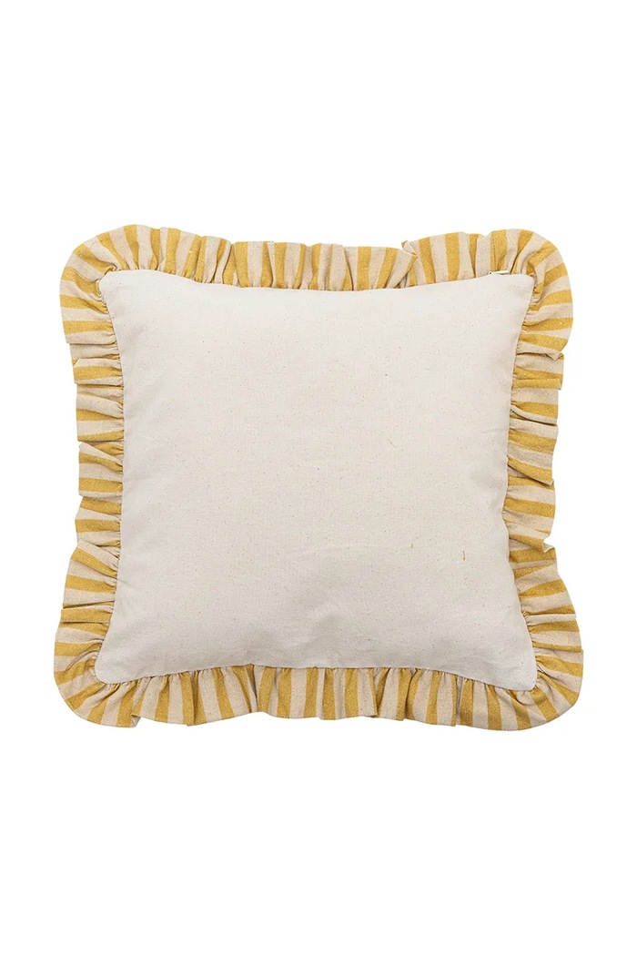 Bloomingville poduszka dekoracyjna bawełniana Camila 35 x 35 cm 82069369 żółty AA00