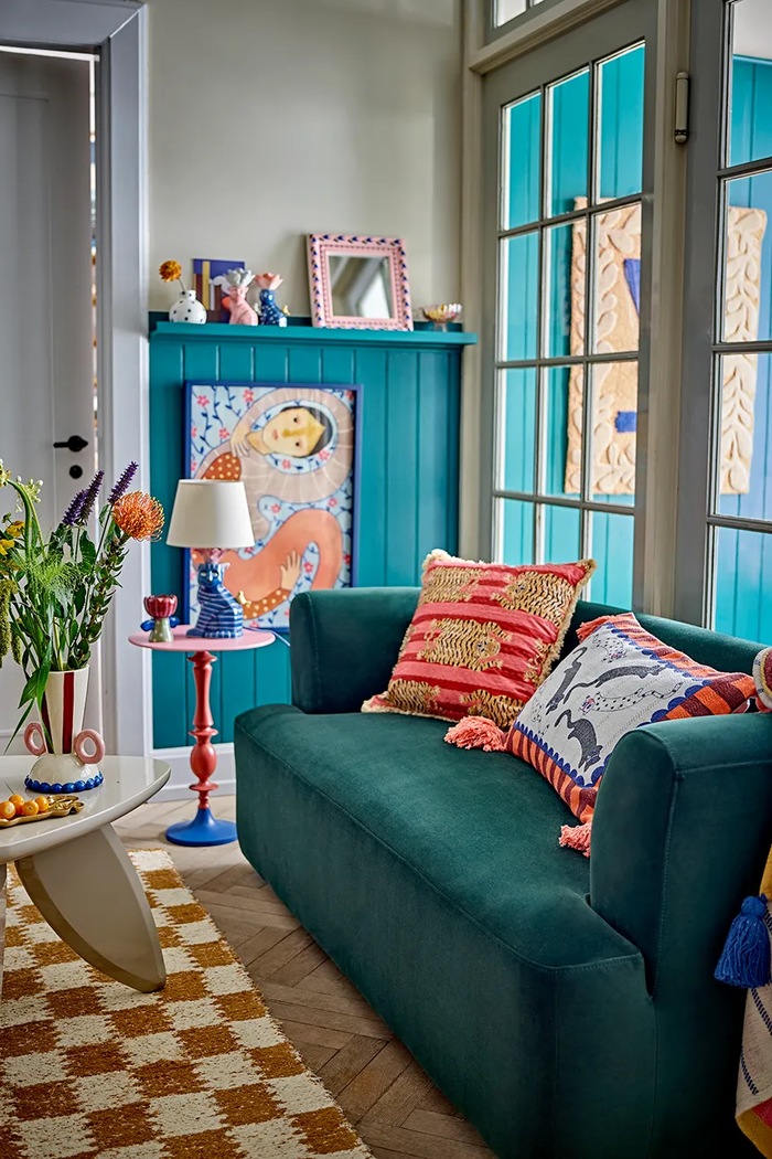 Възглавница декоративна от текстил 60 x 35 cm Bloomingville 82069344 многоцветен
