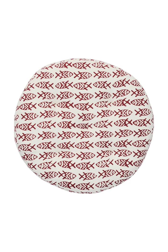Декоративна памучна възглавница за стол Madam Stoltz 45 cm червен RCP.45.303A