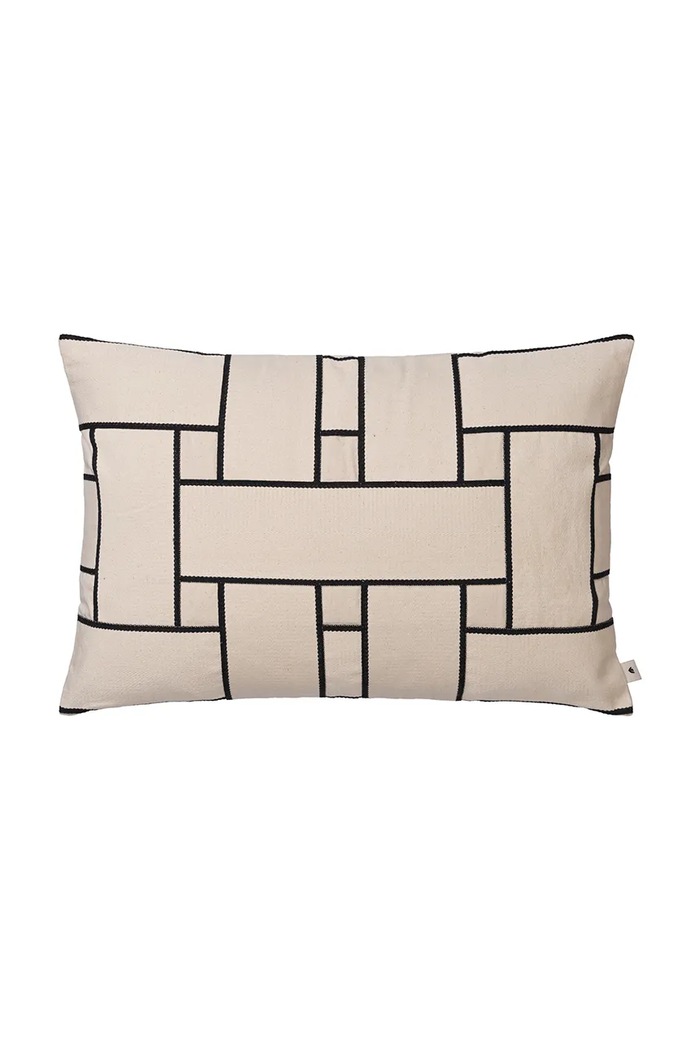 Ferm Living poduszka dekoracyjna bawełniana 40 x 60 cm beżowy 1104272922