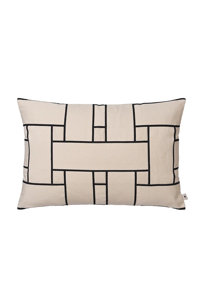 Ferm Living poduszka dekoracyjna bawełniana 40 x 60 cm beżowy 1104272922