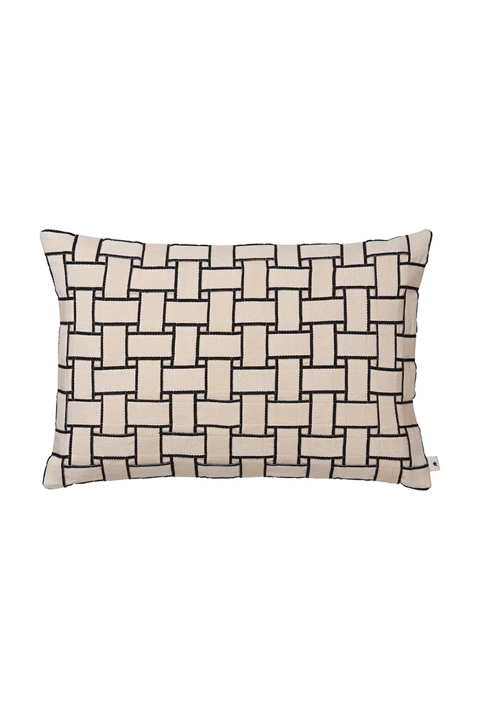 Ferm Living poduszka dekoracyjna bawełniana 40 x 60 cm beżowy 1104272919