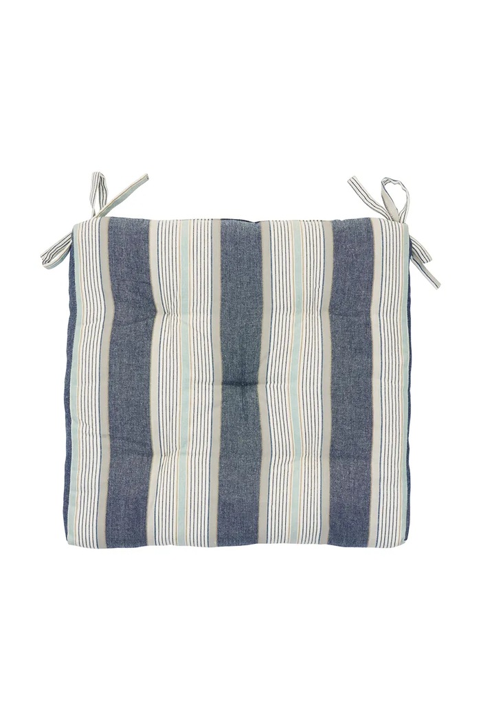 Madam Stoltz pernă de scaun din bumbac 45 x 45 cm albastru CP.4545.307
