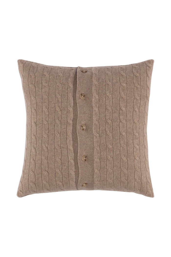 Ralph Lauren Poszewka na poduszkę dekoracyjna z wełny kaszmirowej RLCABLEC Natural 45 x 45 cm brązowy 1074723