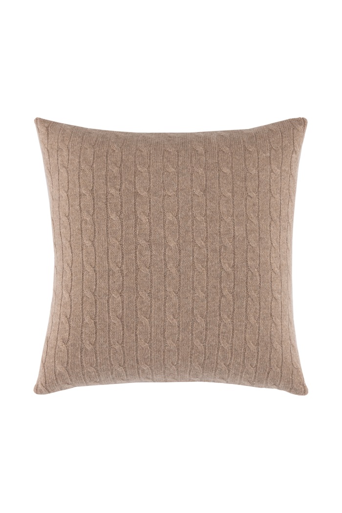 Ralph Lauren Poszewka na poduszkę dekoracyjna z wełny kaszmirowej RLCABLEC Natural 45 x 45 cm 1074723 brązowy AA00