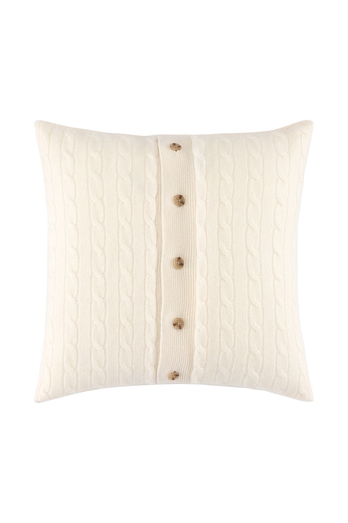 Ralph Lauren Poszewka na poduszkę dekoracyjna z wełny kaszmirowej RLCABLEC Cream 45 x 45 cm beżowy 1074724