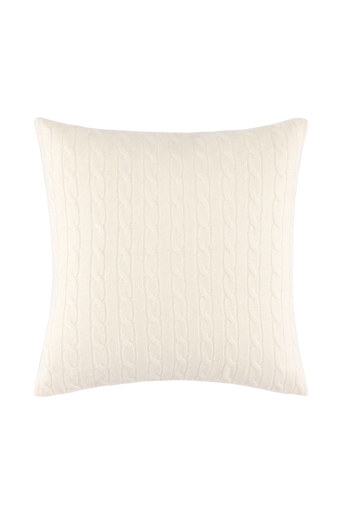 Ralph Lauren Poszewka na poduszkę dekoracyjna z wełny kaszmirowej RLCABLEC Cream 45 x 45 cm 1074724 beżowy AA00