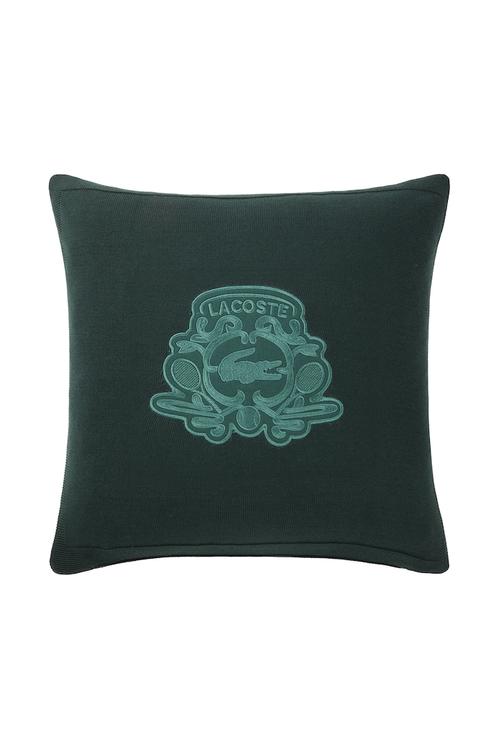 Lacoste Poszewka na poduszkę dekoracyjna bawełniana LBLASON Vert 45 x 45 cm zielony 1074720