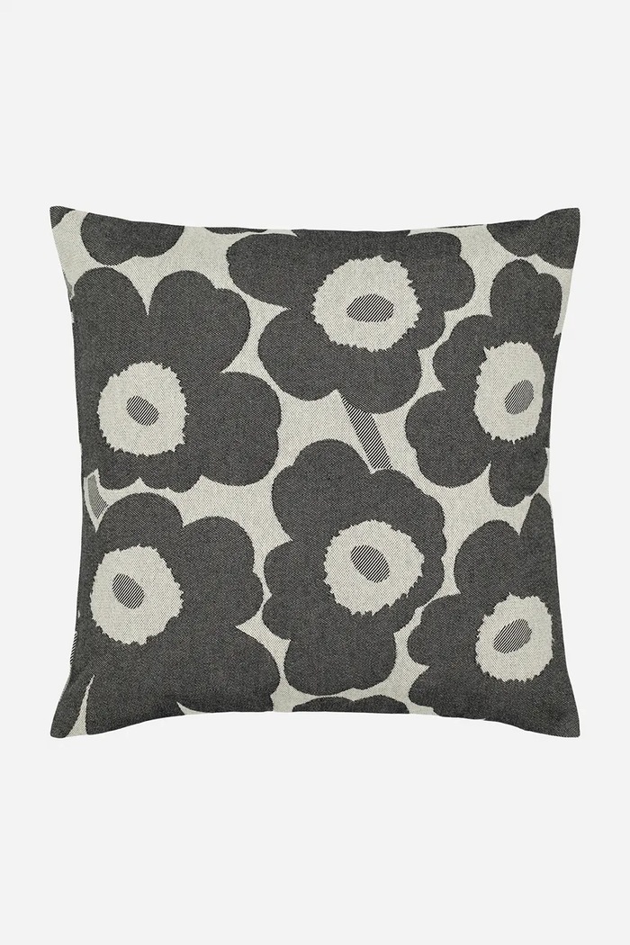 Marimekko poszewka na poduszkę dekoracyjna z domieszką lnu 47 x 47 cm czarny 073615.198