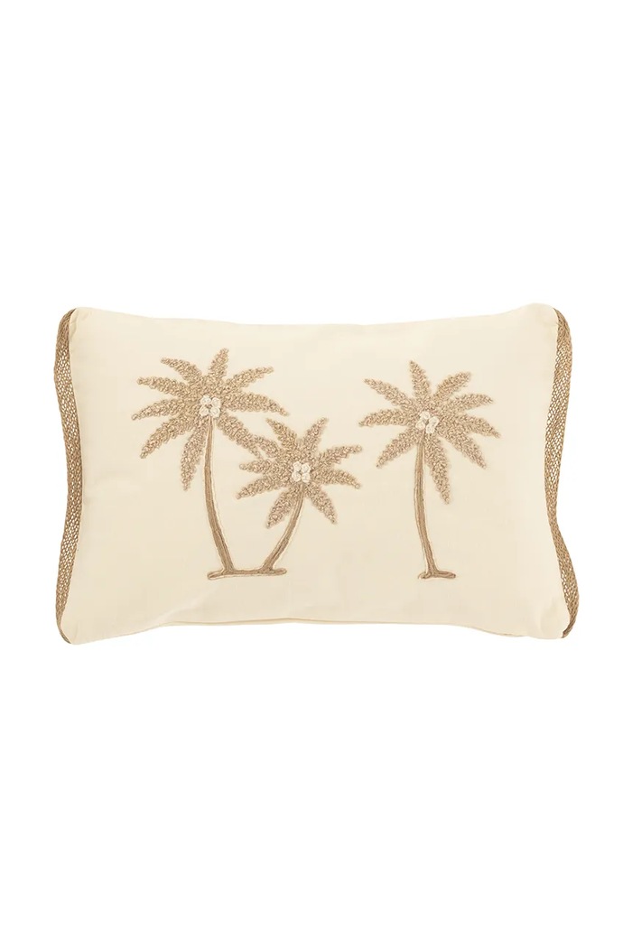 J-Line pernă decorativă cu bumbac 45 x 30 x 15 cm bej 51683