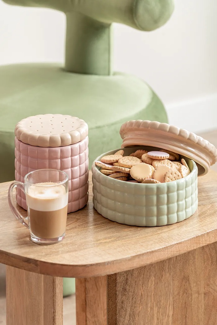 Present Time recipient cu capac Biscuit Box 15 cm multicolor PT3981LP
