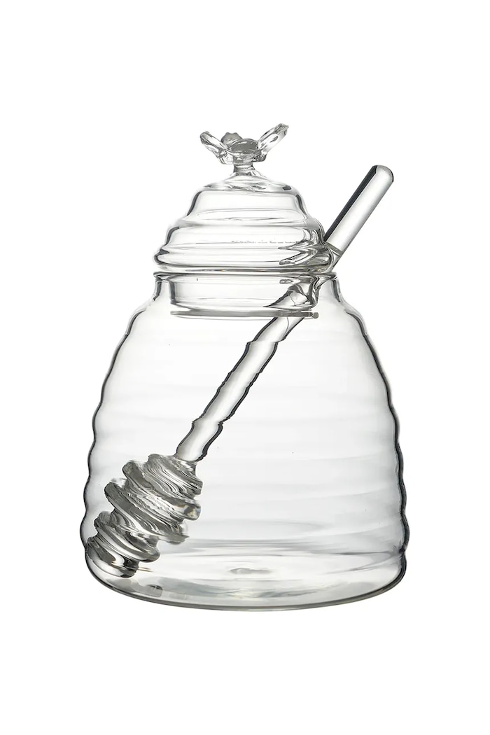 Affek Design borcan de miere cu lingură Basic Kitchen 500 ml HTID5577 transparent AA00