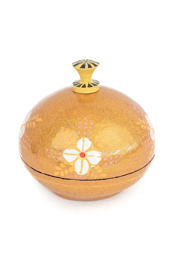 Nádoba s víkem Helio Ferretti 12 x 12 x 12 cm žlutá 122190