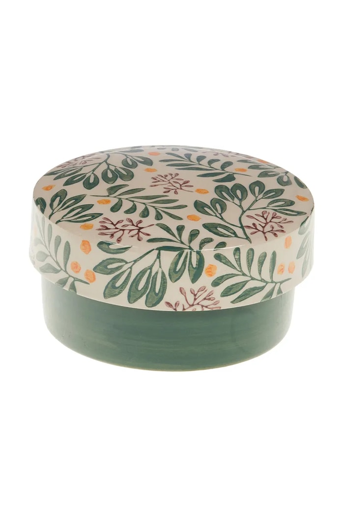 home & lifestyle pudełko z pokrywką 12 x 6 cm zielony 170003
