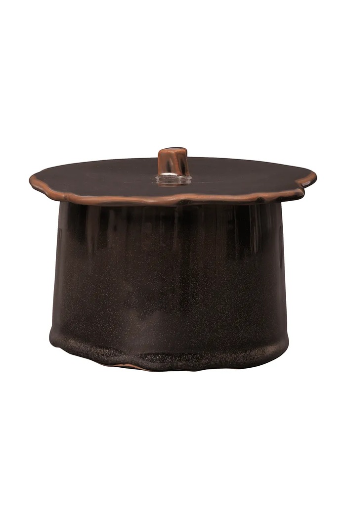Ferm Living recipient pentru depozitare din gresie 9 x 11 cm maro 1104272786