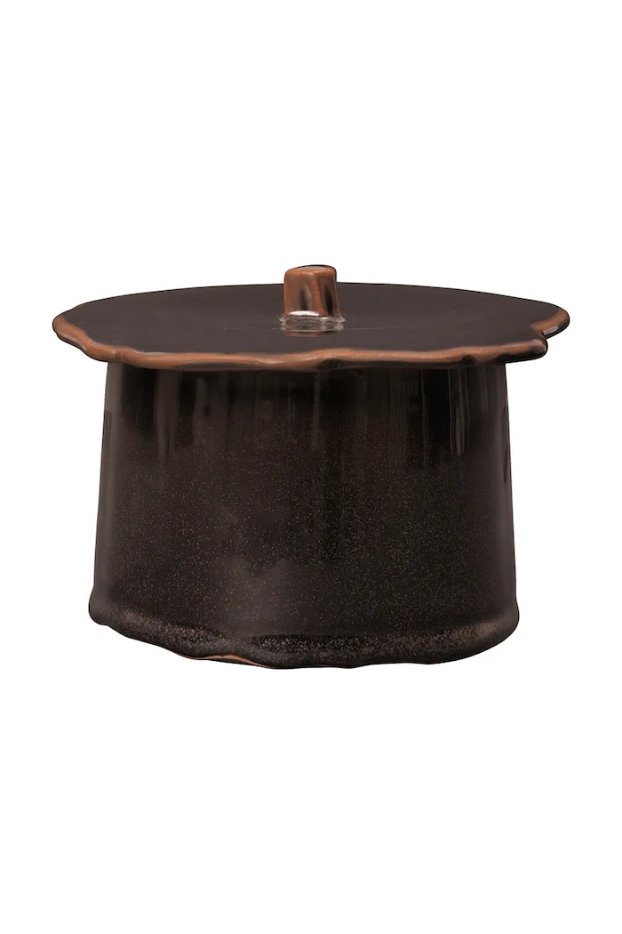 Ferm Living recipient pentru depozitare din gresie 9 x 11 cm maro 1104272786