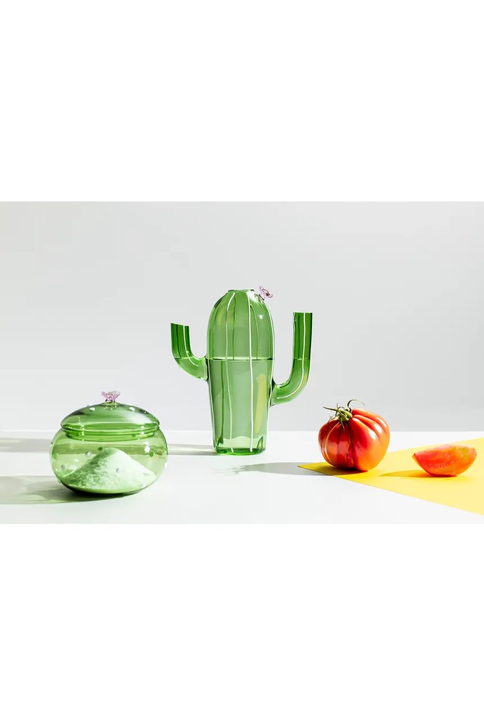 Kuchnia i bar Ichendorf Milano Pojemnik z pokrywką ze szkła barwionego Desert Plants 700 ml 9352250 zielony
