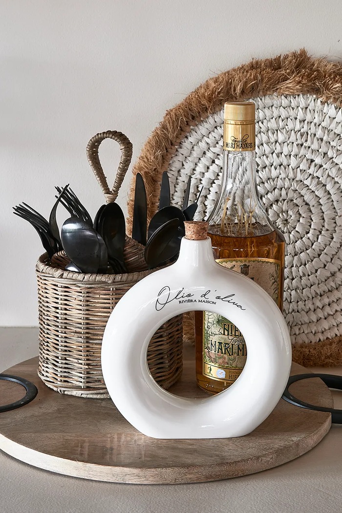 Konyha és bár Riviera Maison porcelán üveg olívaolajhoz 476240 fehér