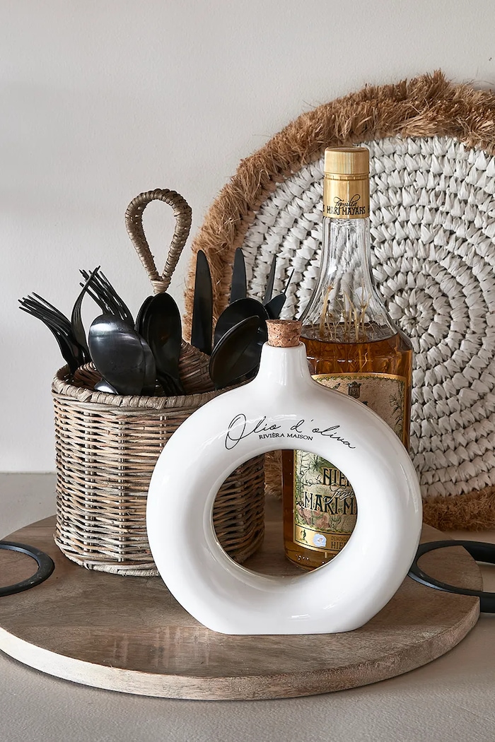 Konyha és bár Riviera Maison porcelán üveg olívaolajhoz 476240 fehér