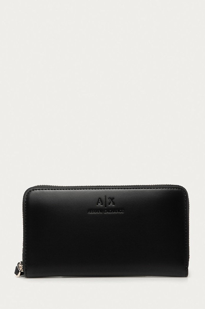 Armani Exchange - Peňaženka imitácia kože čierna 948068.CC795.NOS