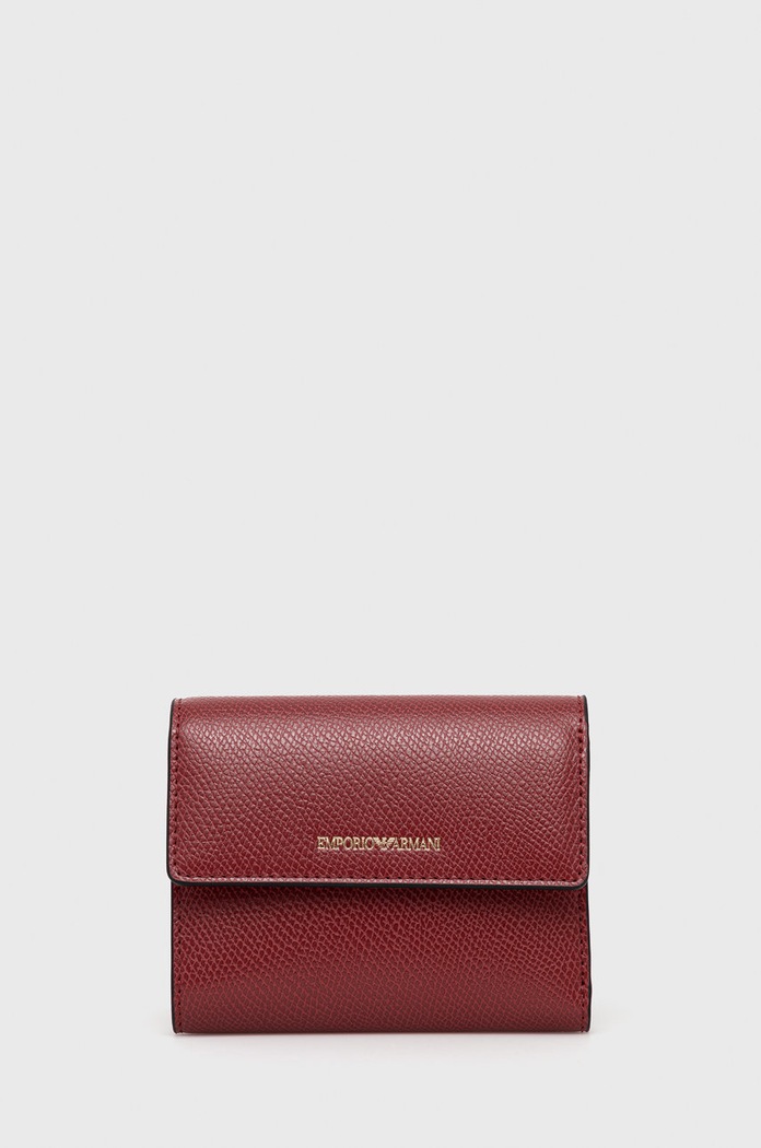 Emporio Armani portfel imitacja skóry licowej bordowy Y3H185.YH15A.NOS