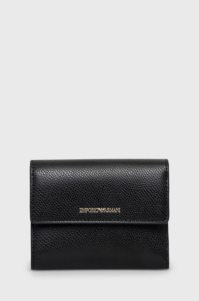 Emporio Armani portfel imitacja skóry licowej czarny Y3H185.YH15A.NOS