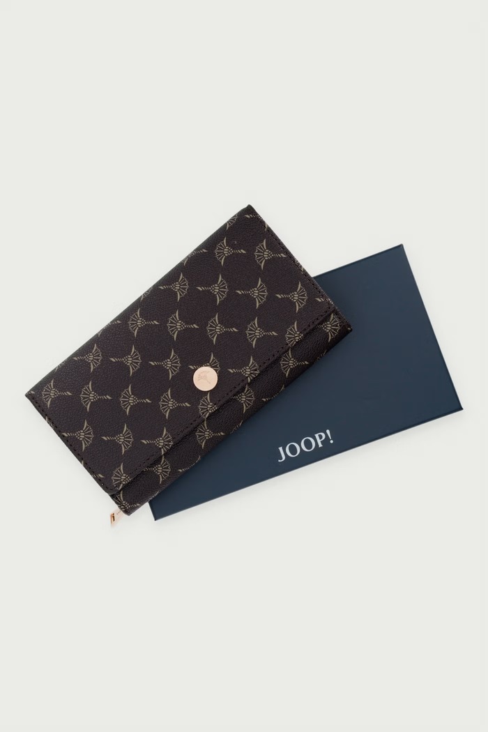 Portfel RFID damski z imitacji skóry Cortina Europa Joop! brązowy 4140006229