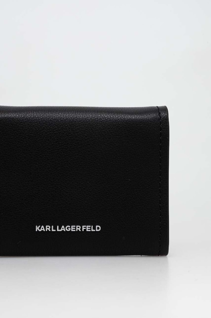 Accesorii Karl Lagerfeld portofel de piele 240W3235 negru