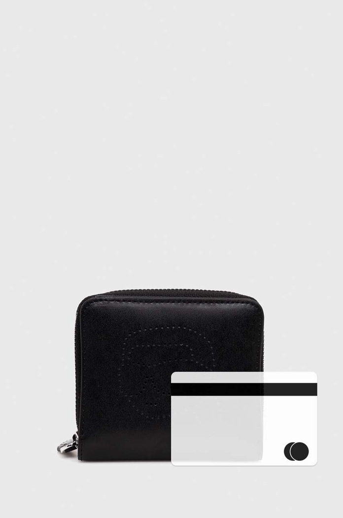Karl Lagerfeld portfel skórzany 241W3202 czarny