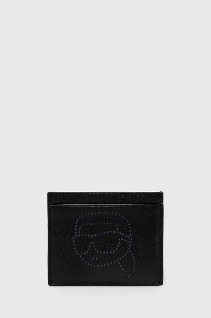 Δερμάτινη θήκη για κάρτες Karl Lagerfeld Planet friendly μαύρο 241W3204