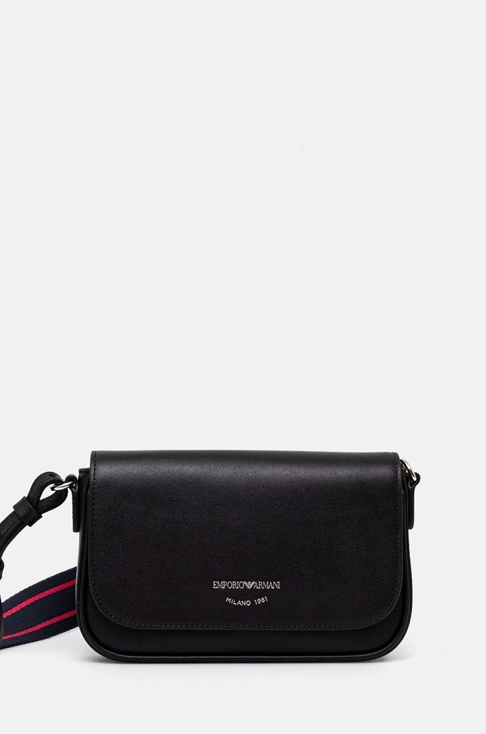 Kožená kabelka Emporio Armani usňová koža čierna Y3H294.Y478E.NOS