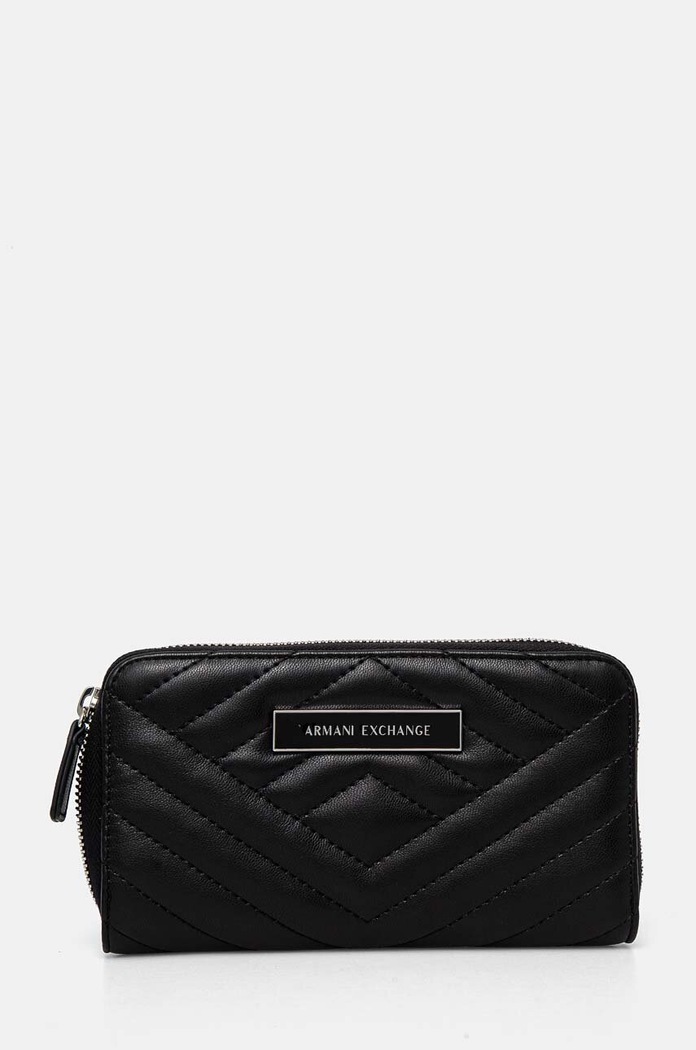 Denarnica Armani Exchange Imitacija zrnatega usnja črna 948068.4R742.NOS
